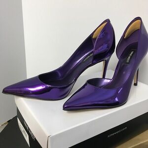 Nine West Folowe Purple Patent Women's Heels